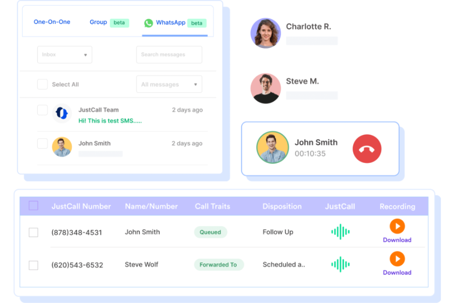 JustCall screenshot - 10 alternative a Talkdesk per 2026