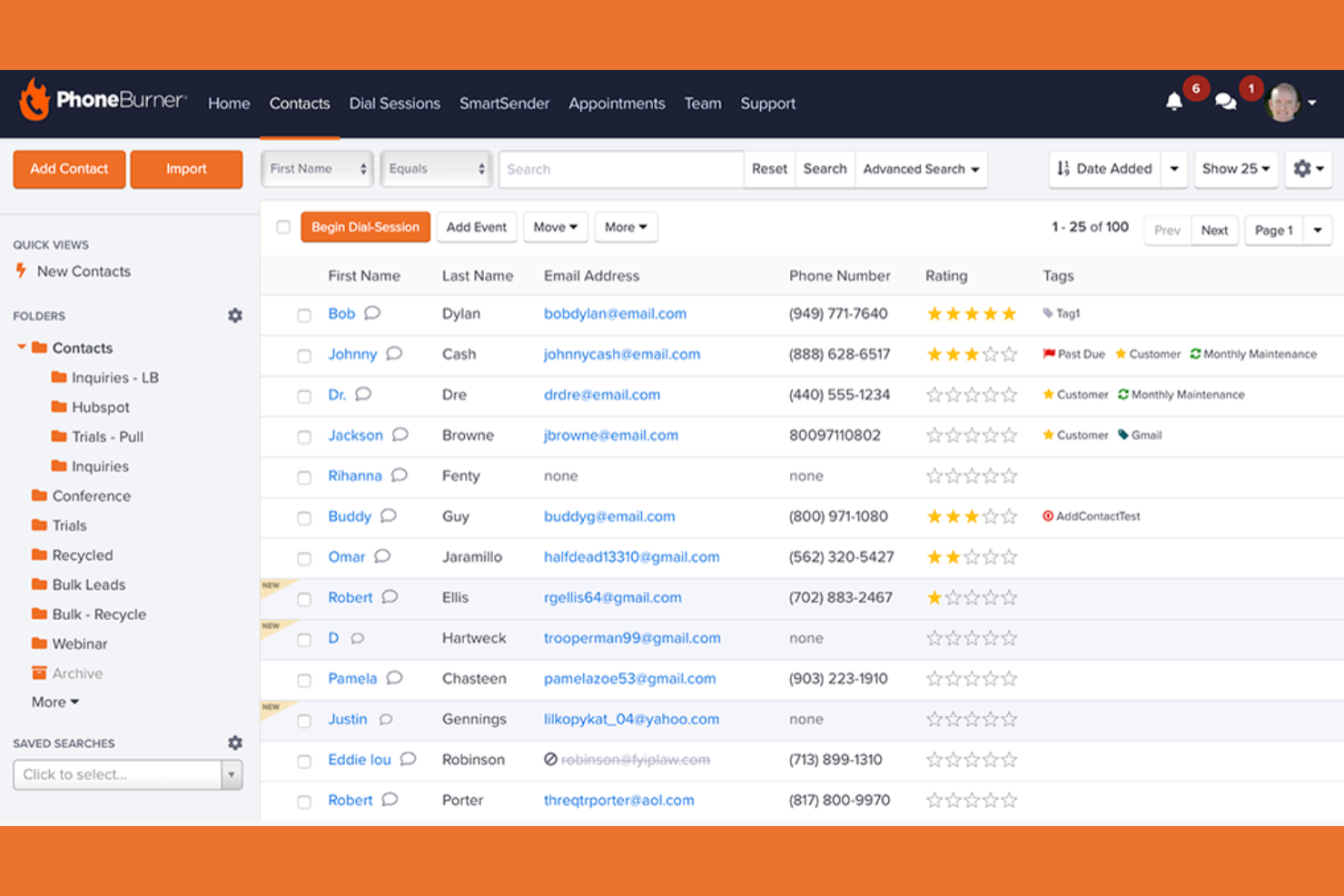 PhoneBurner screenshot - 10 Mejores Alternativas a Aircall Seleccionadas para 2026 para Cada Necesidad Empresarial