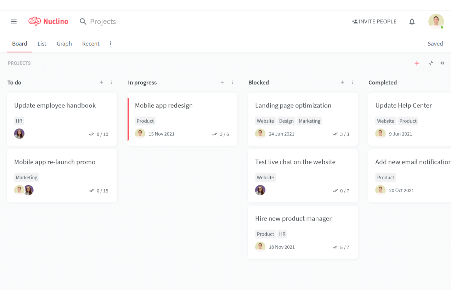Nuclino screenshot - 10 migliori software gratuiti per basi di conoscenza recensiti nel 2026