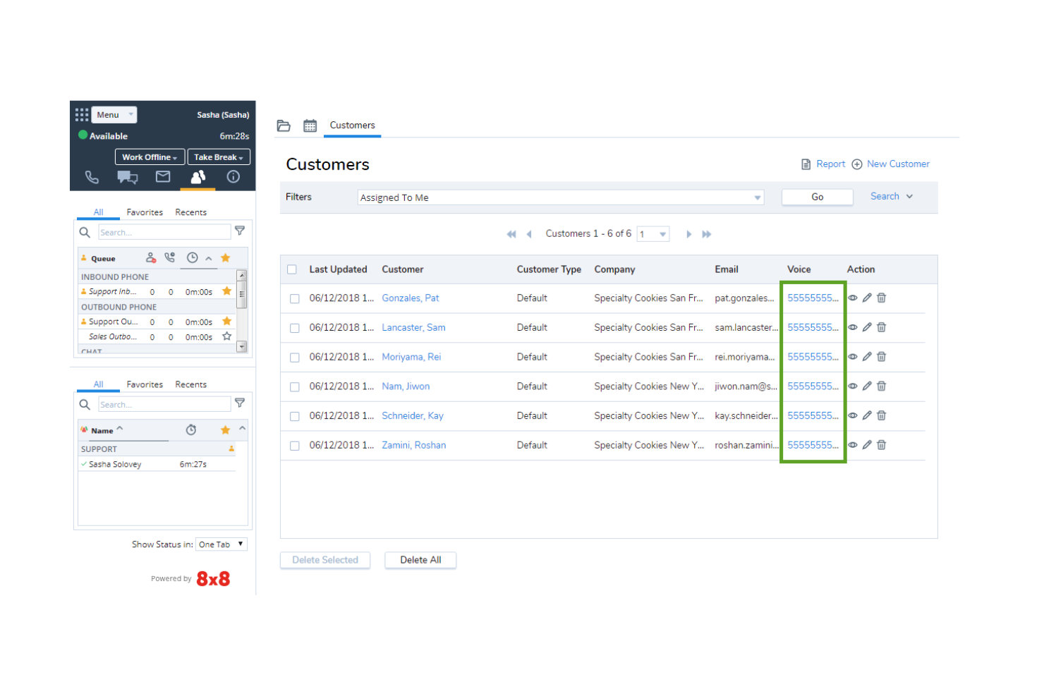 8x8 Contact Center screenshot - 10 migliori alternative a Five9 recensite nel 2026