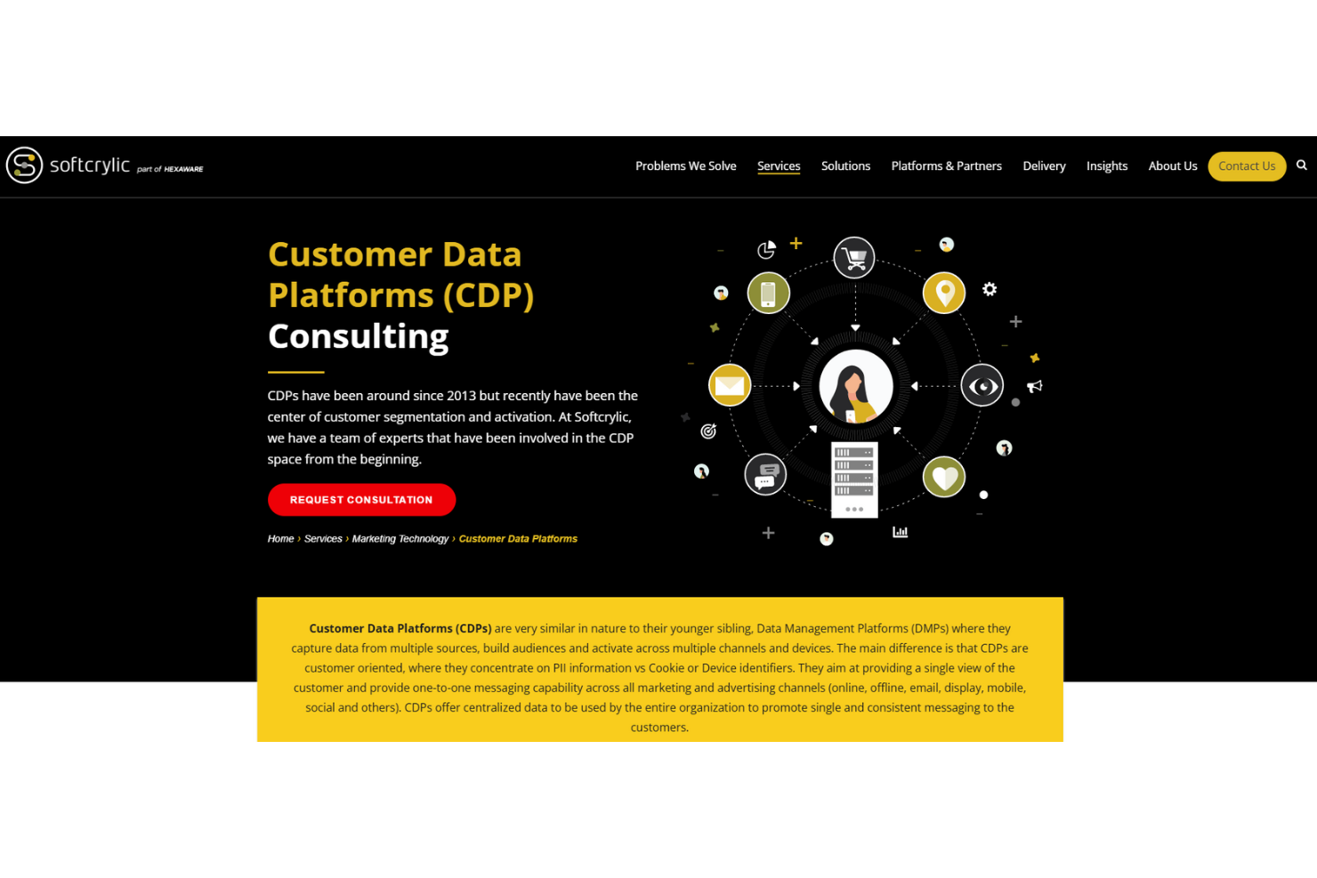 Softcrylic screenshot - 10 Mejores Consultores de Plataformas de Datos de Clientes en 2026