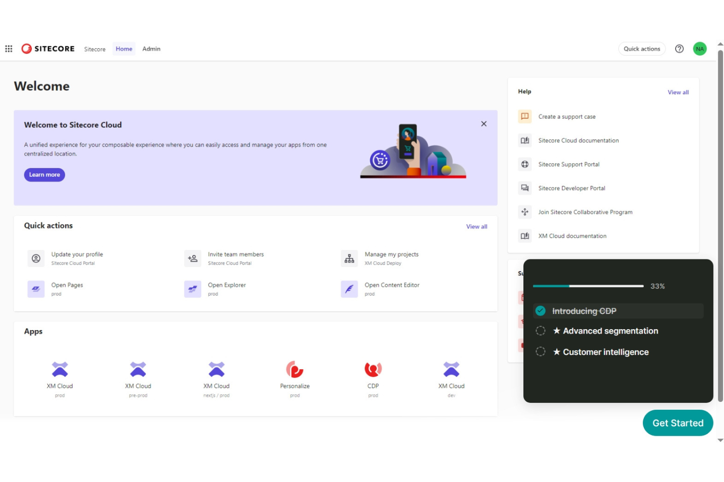 Sitecore CDP screenshot - 10 migliori piattaforme di gestione dati dei clienti in India recensite nel 2026