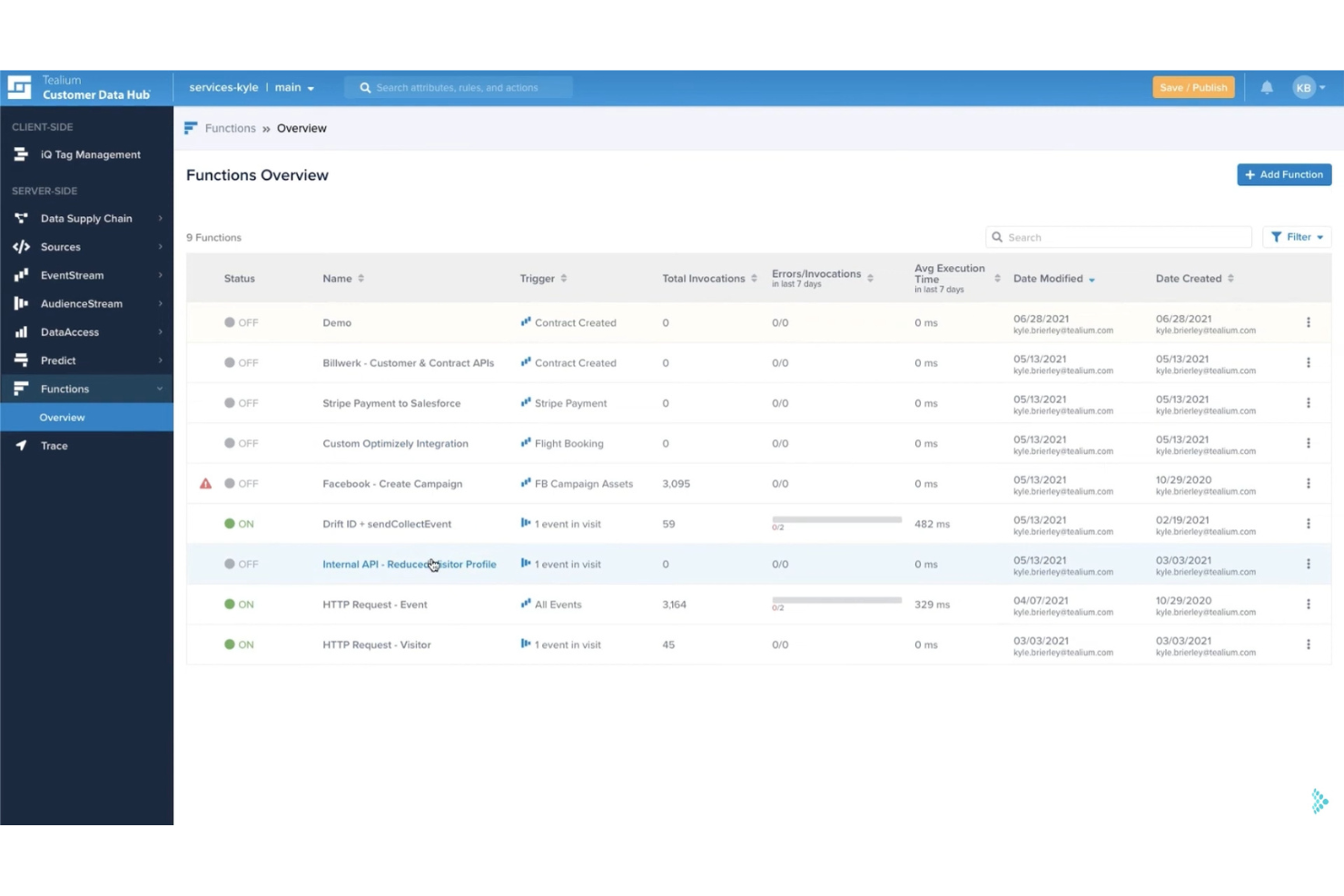 Tealium screenshot - 10 Migliori Piattaforme di Gestione dei Dati dei Clienti per Assicurazioni nel 2026