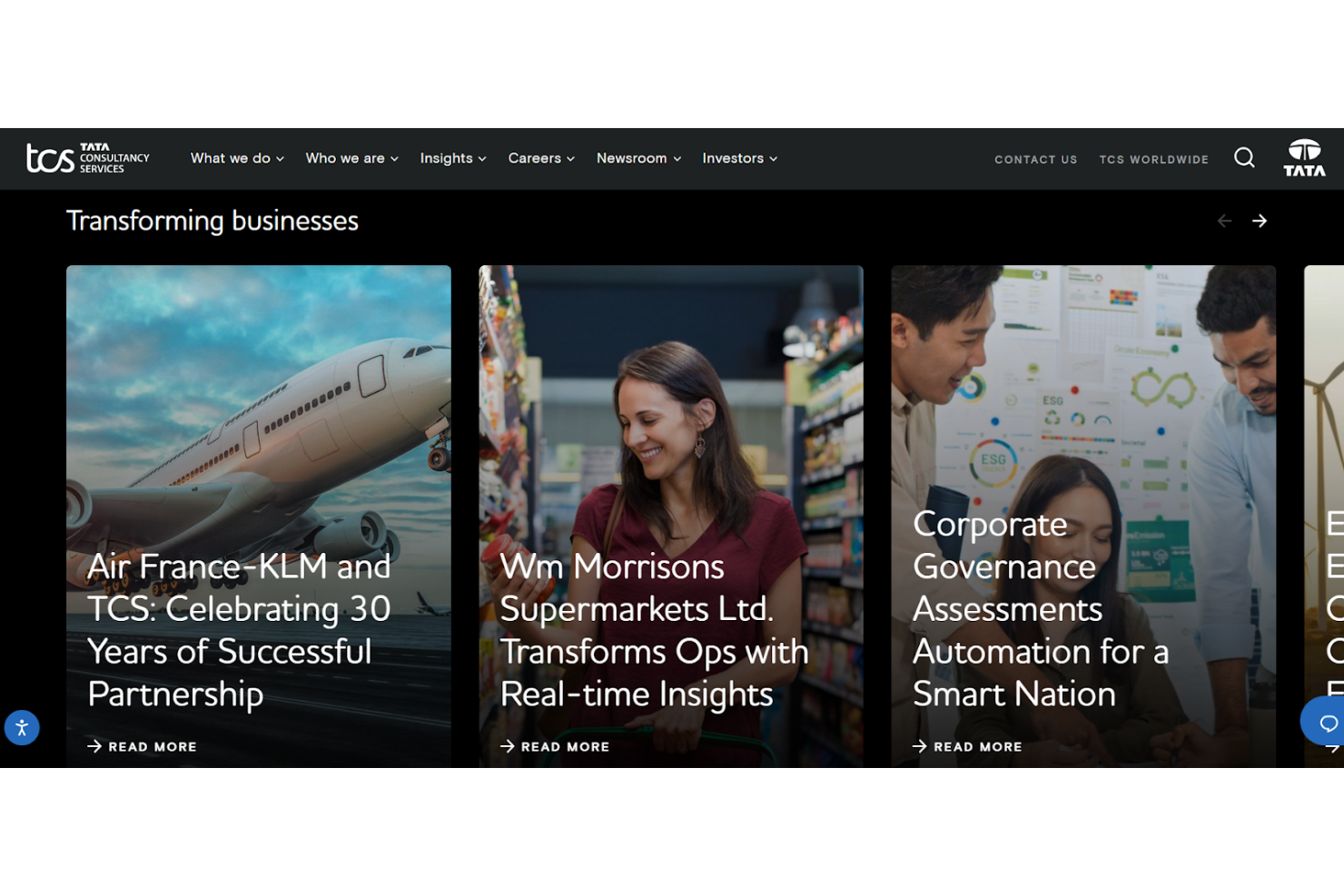 Tata Consultancy Services screenshot - 10 migliori aziende di monitoraggio dell’esperienza digitale per il 2026