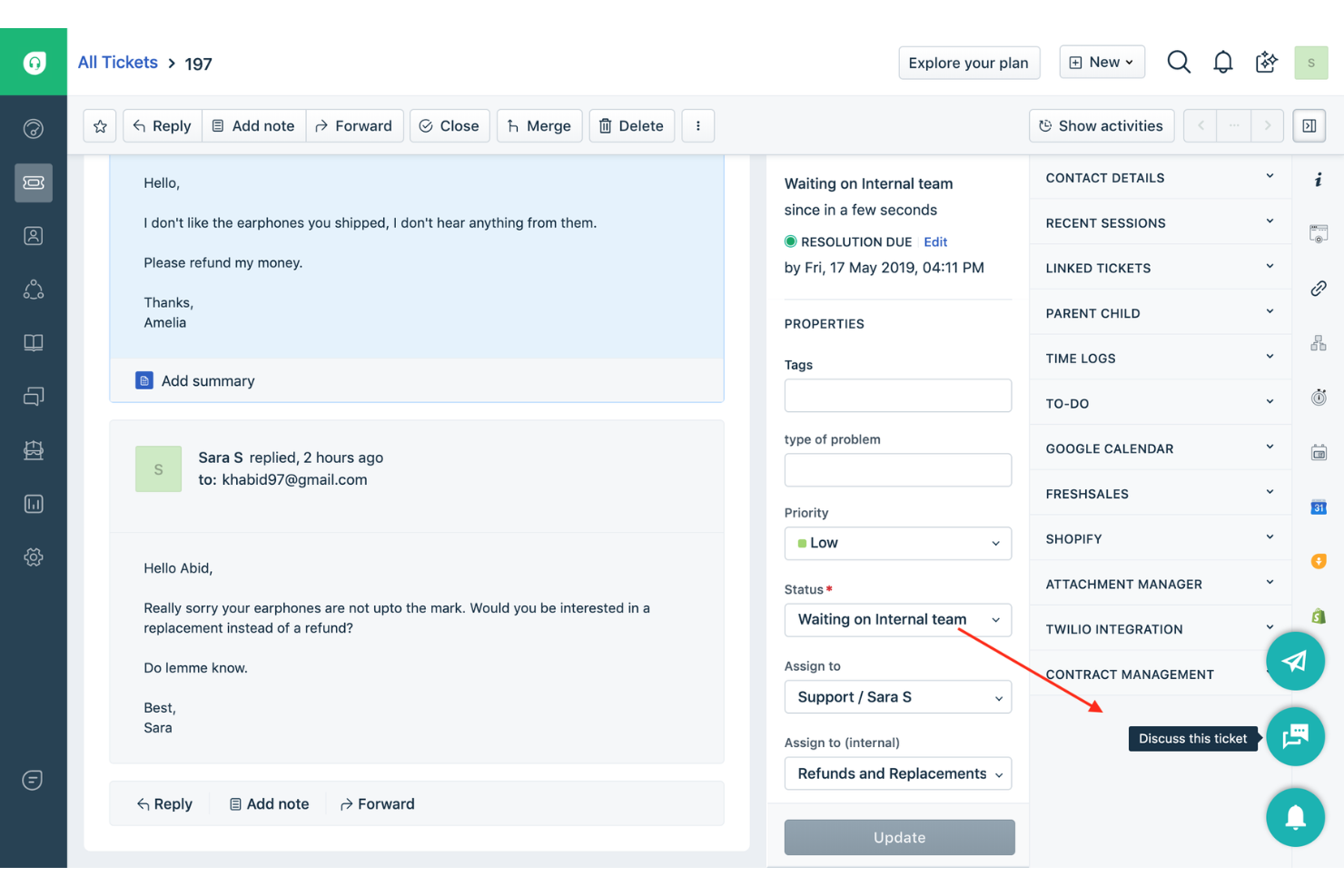 Freshdesk screenshot - 10 Mejores Sistemas de Ticket Gratuitos Revisados en 2026