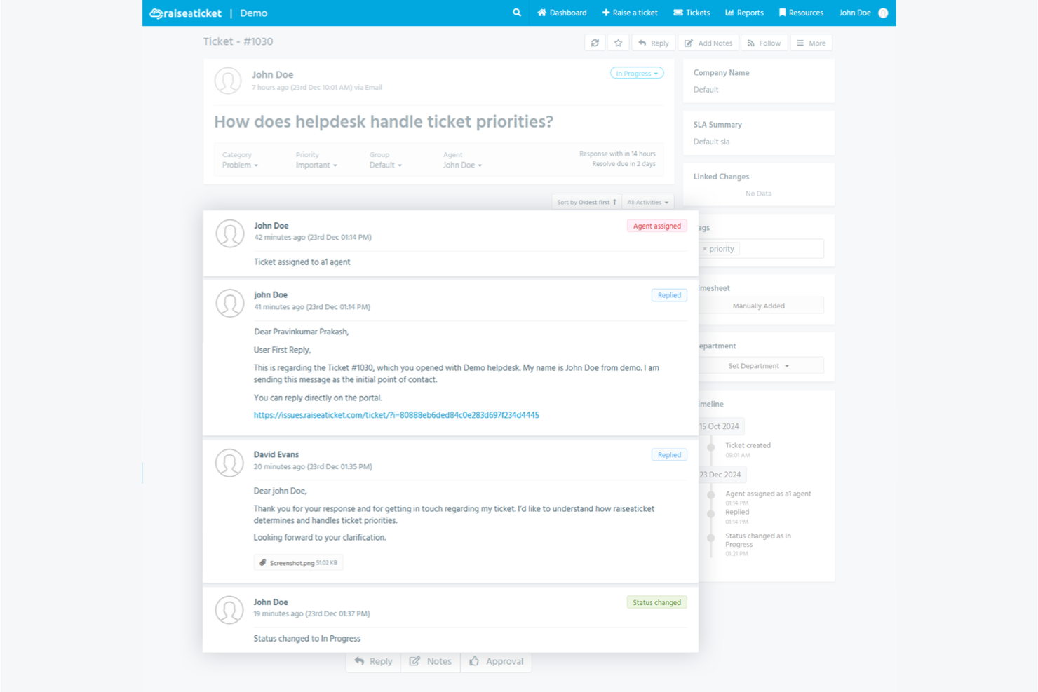 Raiseaticket screenshot - 10 Mejores Sistemas de Ticket Gratuitos Revisados en 2026