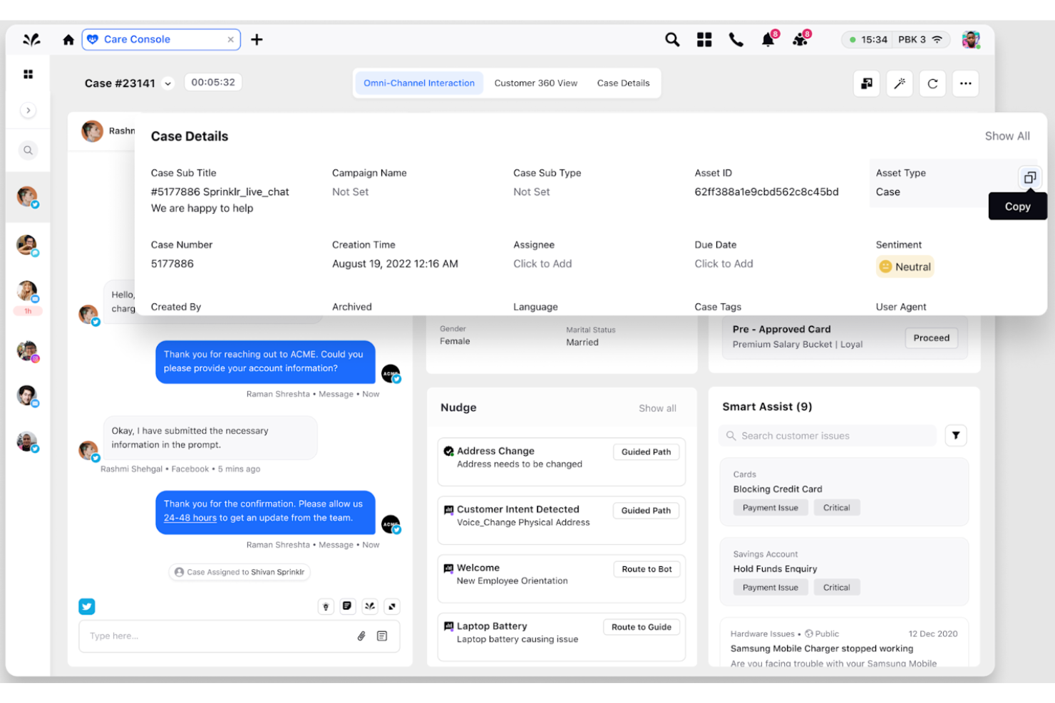 Sprinklr screenshot - 10 Mejores Opciones de Software de Gestión de Calidad para Centros de Llamadas en 2026