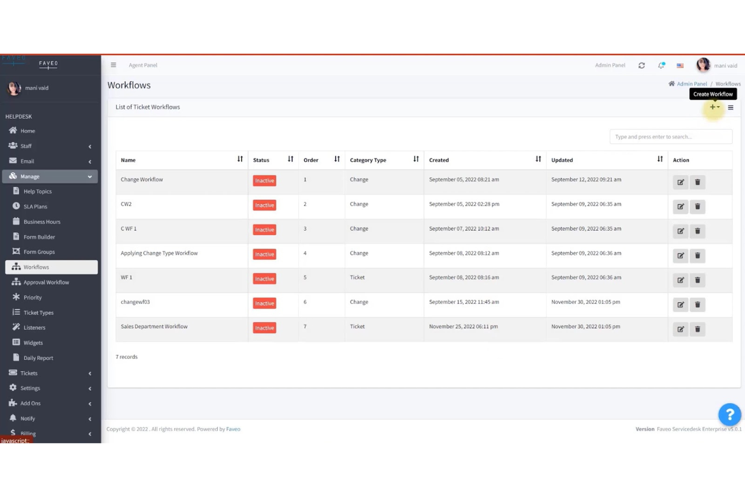 Faveo screenshot - 10 Mejores Alternativas a Kayako Revisadas en 2026