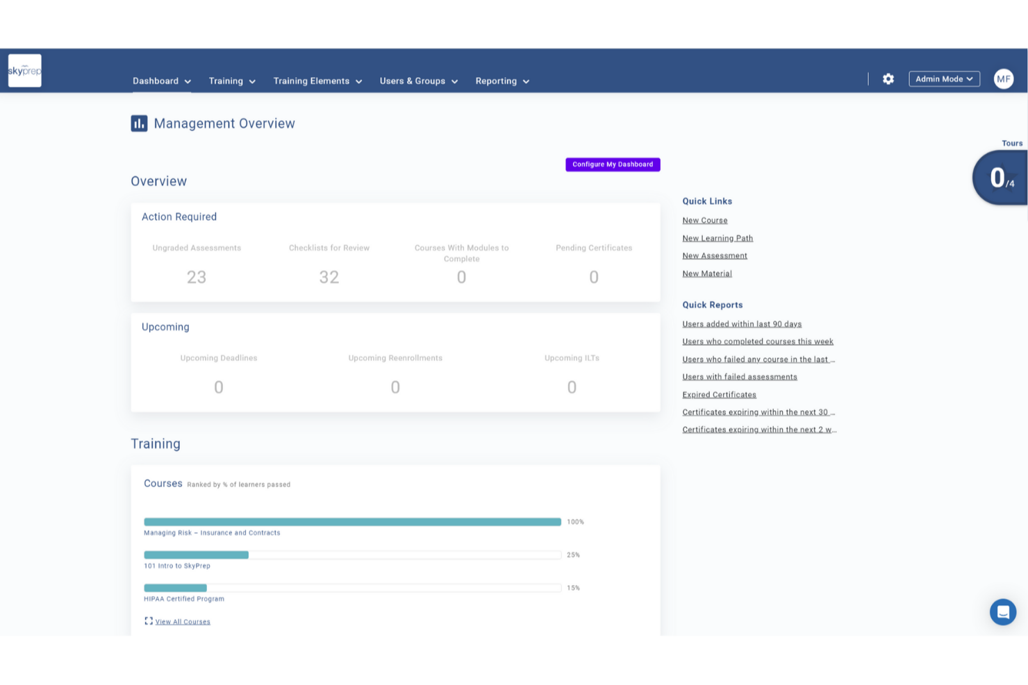 SkyPrep screenshot - 10 Mejores Software de Capacitación para Clientes Analizados en 2026