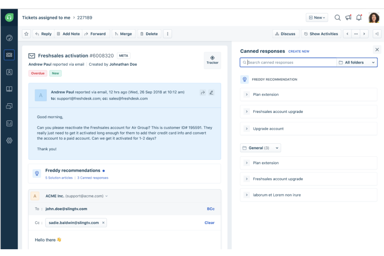 Freshdesk screenshot - 10 migliori software di helpdesk AI recensiti nel 2026