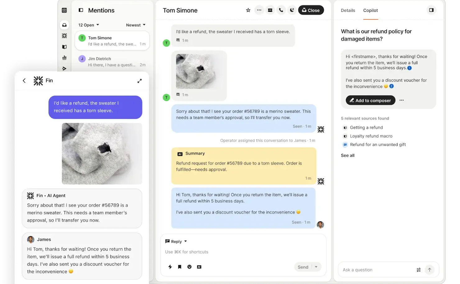 Intercom screenshot - 10 Mejores Programas de Atención al Cliente en Redes Sociales Analizados en 2026
