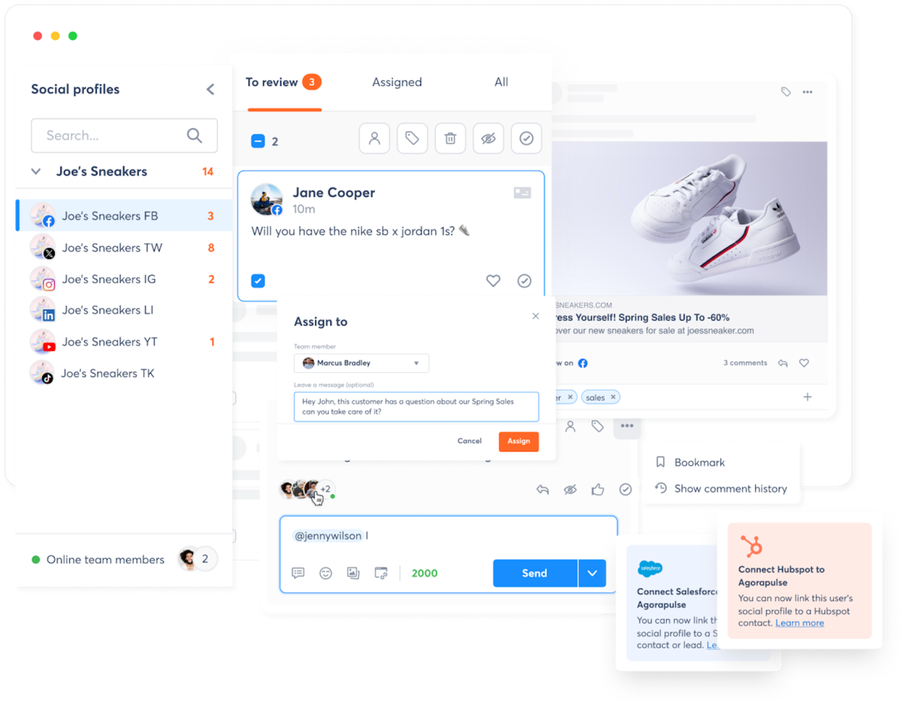 Agorapulse screenshot - 10 Mejores Programas de Atención al Cliente en Redes Sociales Analizados en 2026