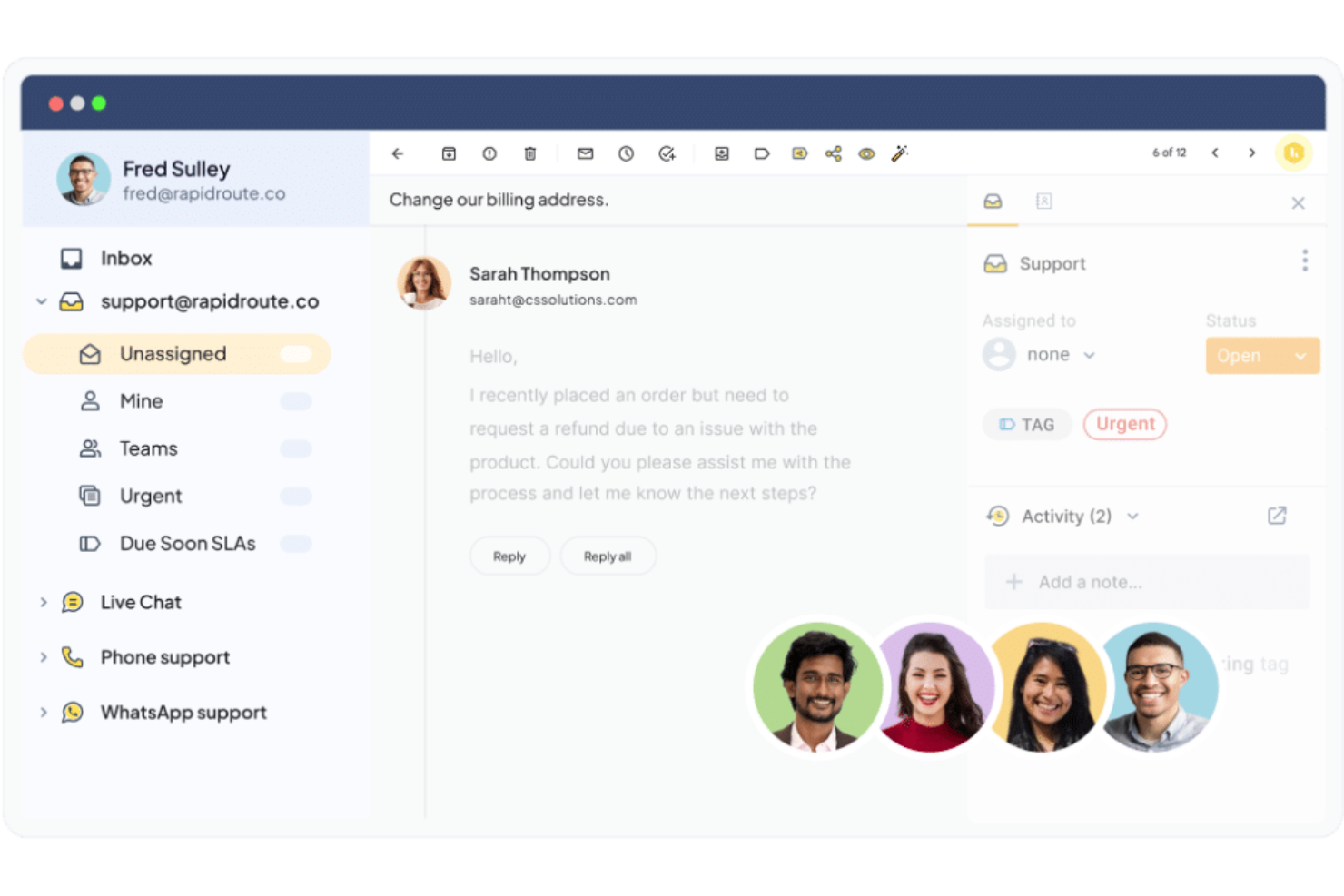 Hiver screenshot - 10 migliori alternative a Intercom recensite nel 2026