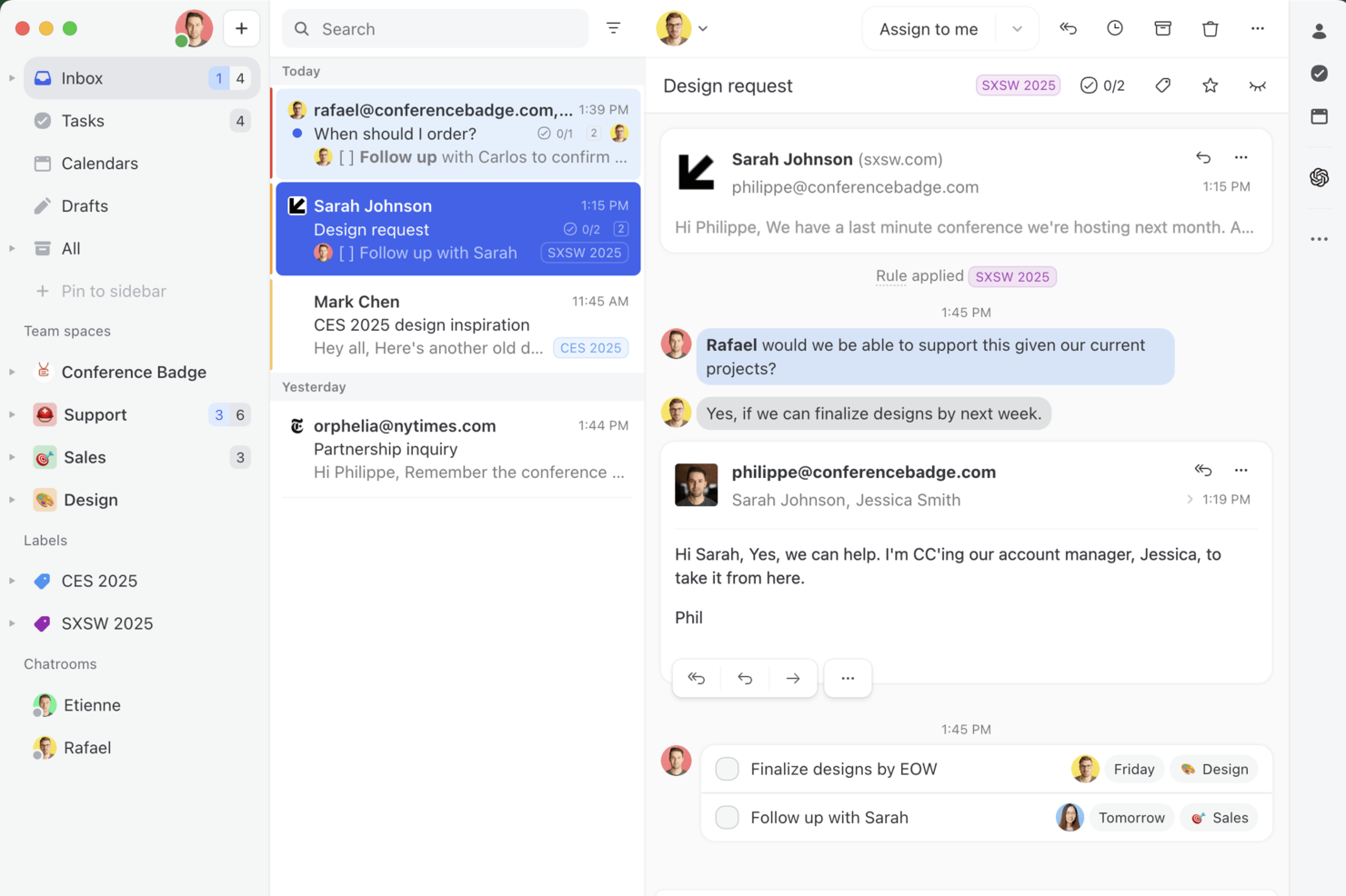 Missive screenshot - 10 migliori alternative a Freshdesk recensite nel 2026