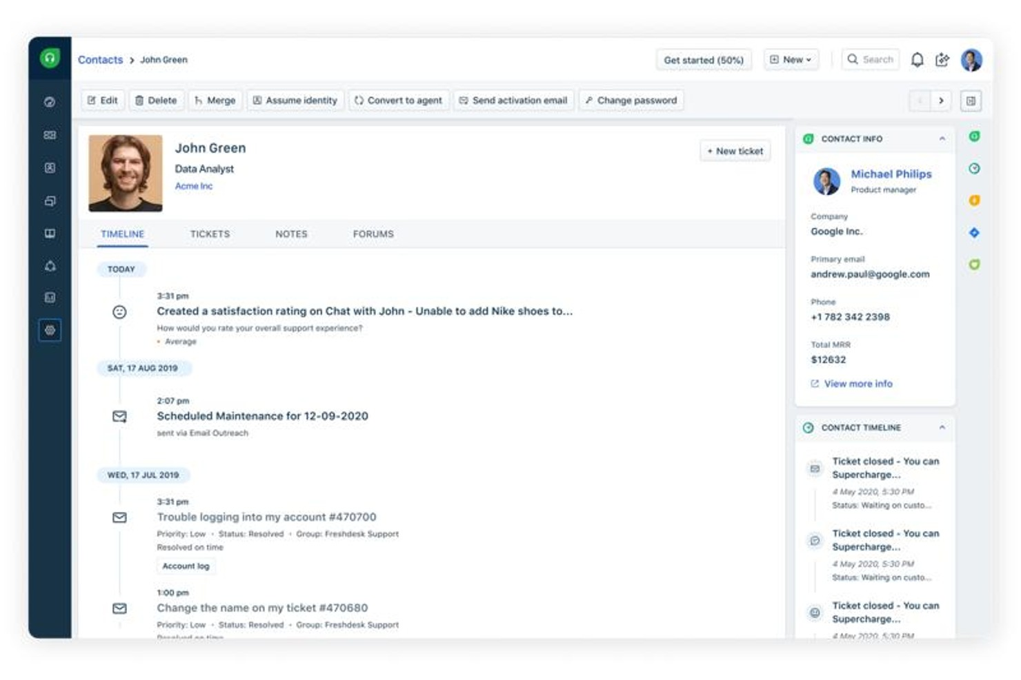Freshdesk screenshot - 10 Migliori piattaforme software di CX a confronto per il 2026