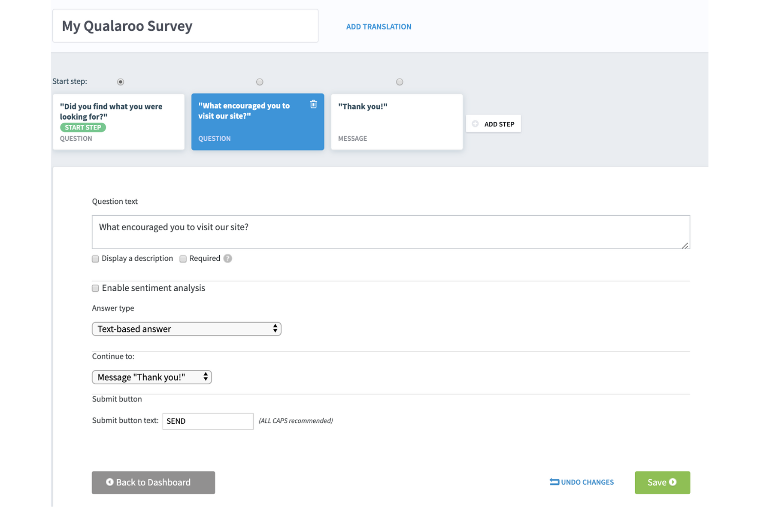 Qualaroo screenshot - 10 migliori software di sondaggio del 2026: recensioni e confronto