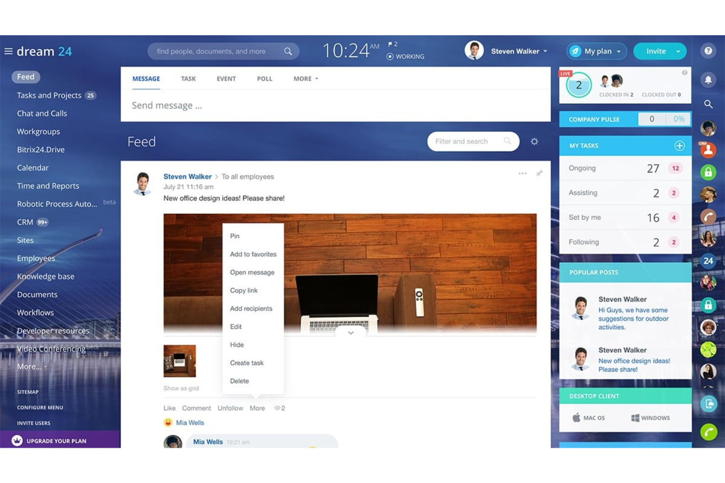 Bitrix24 screenshot - 10 Mejores Sistemas de Software para la Gestión de Quejas de 2026
