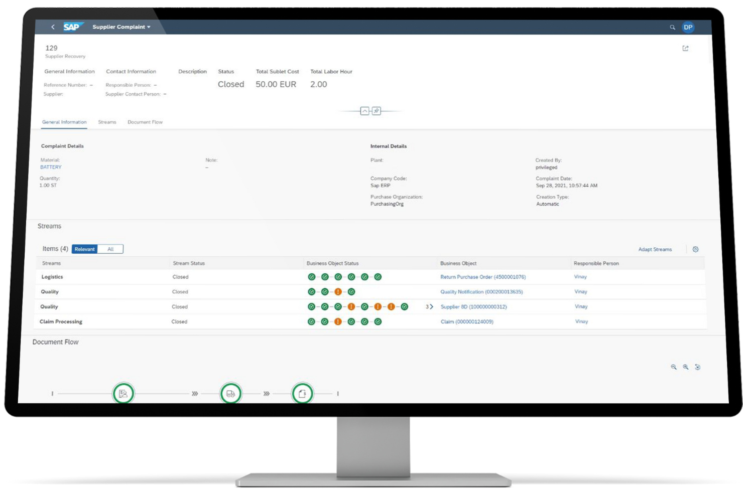 SAP Complaint Handling screenshot - 10 migliori sistemi software per la gestione dei reclami del 2026