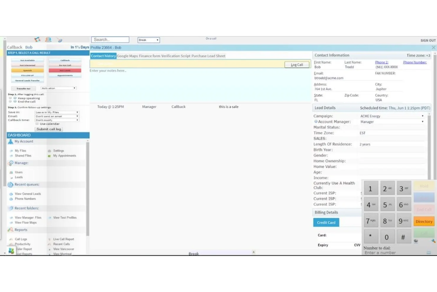 Readymode screenshot - 10 Mejores Softwares de Guiones para Centros de Llamadas de 2026