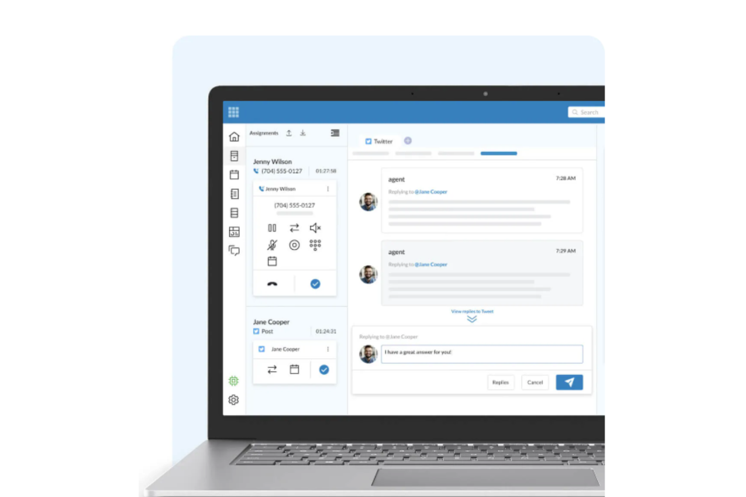 RingCentral Contact Center screenshot - 10 Migliori Software per Call Center Aziendali nel 2026