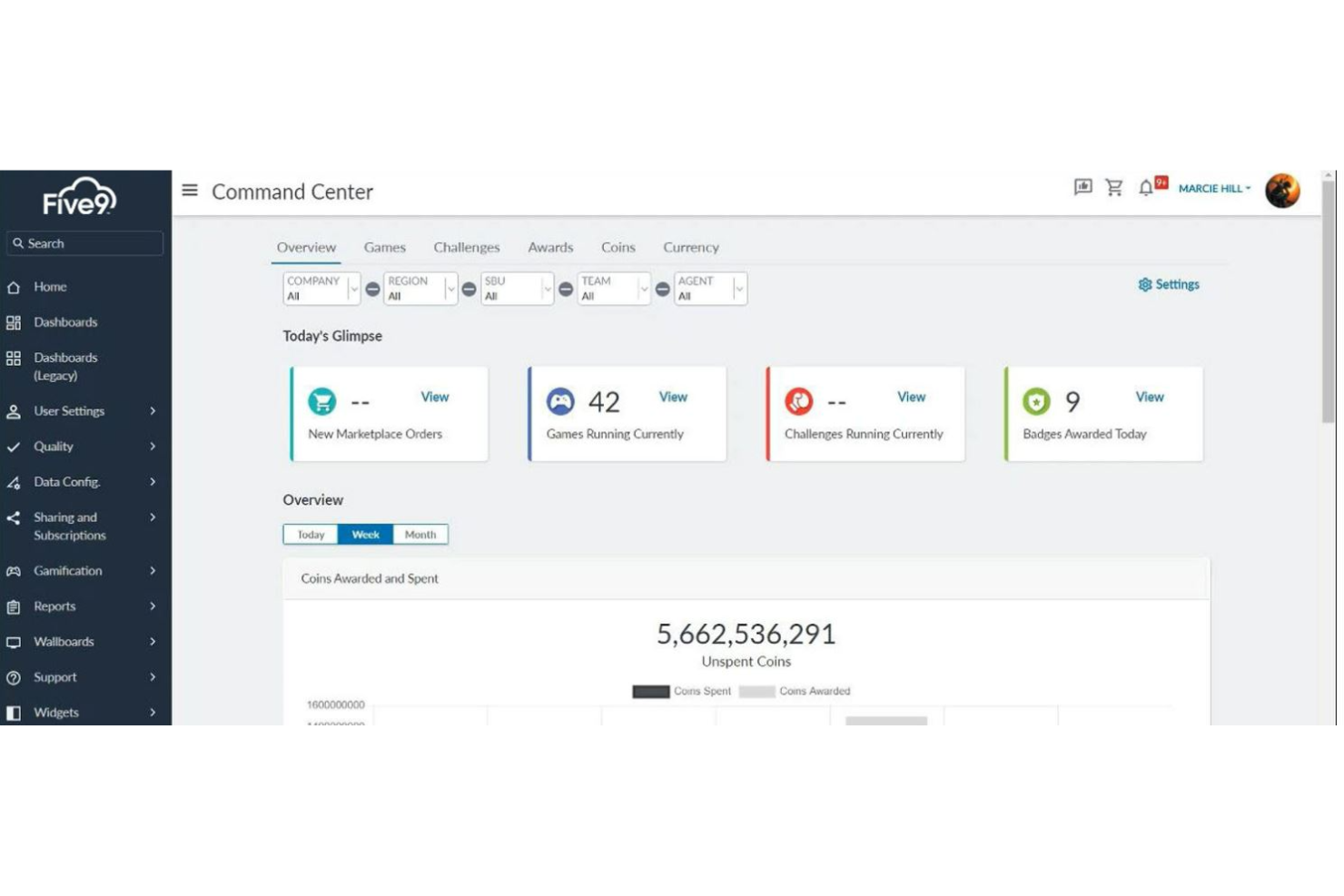 Five9 screenshot - 10 Mejores Softwares de Guiones para Centros de Llamadas de 2026