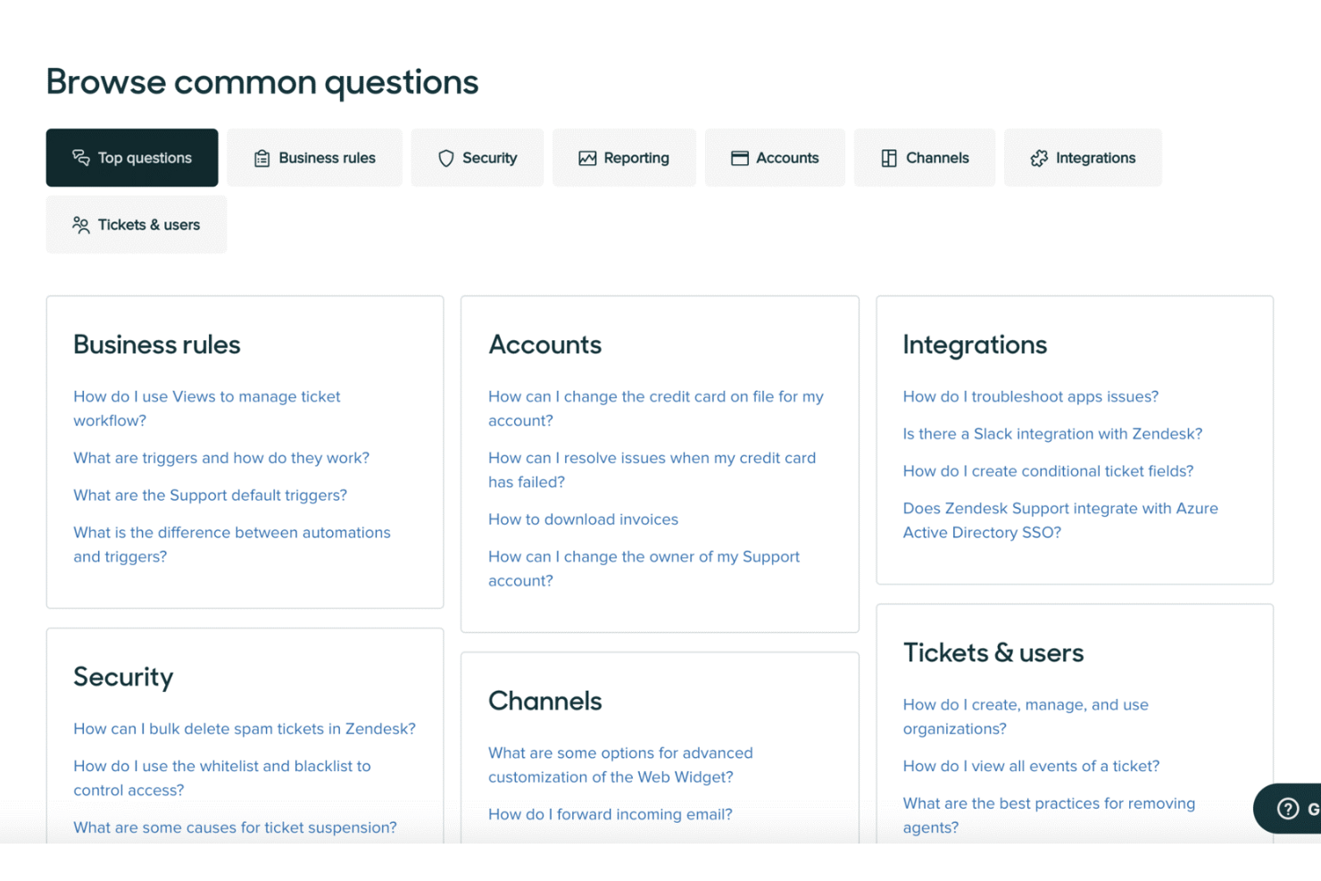 Zendesk screenshot - 10 Migliori Basi di Conoscenza per Helpdesk del 2026: A Confronto