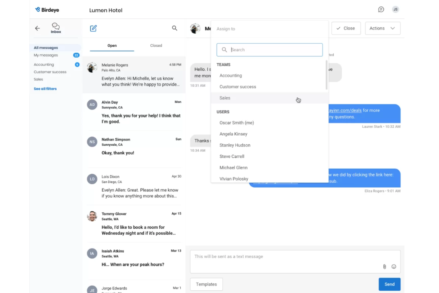Birdeye screenshot - 10 Migliori piattaforme di messaggistica per clienti per team nel 2026