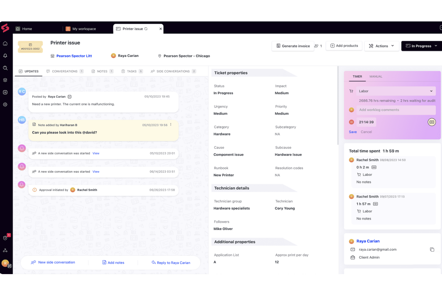 SuperOps screenshot - 10 migliori software help desk del 2026: Recensiti e confrontati