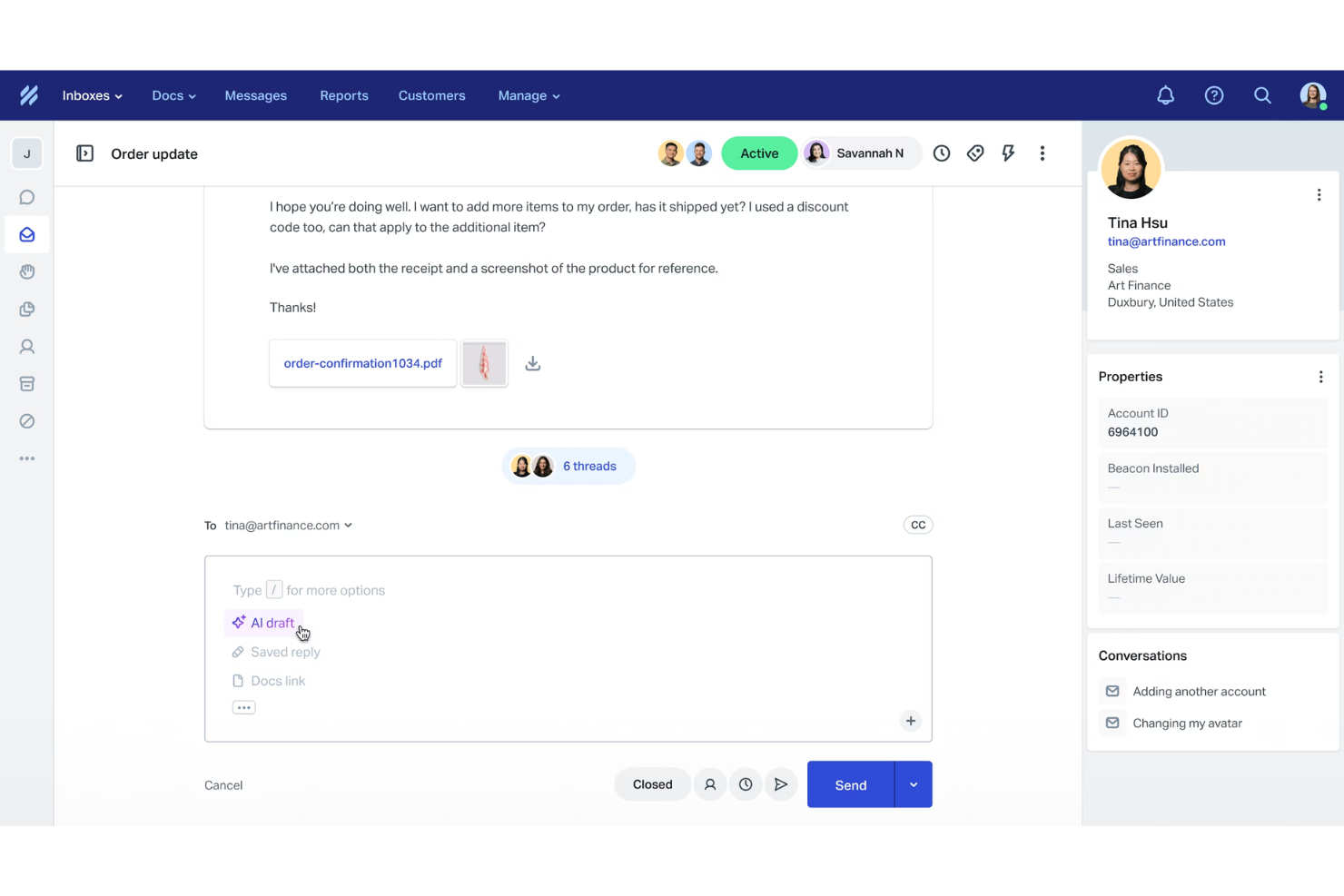 Help Scout screenshot - 10 Mejor Software de Gestión de Tickets de Servicio al Cliente de 2026