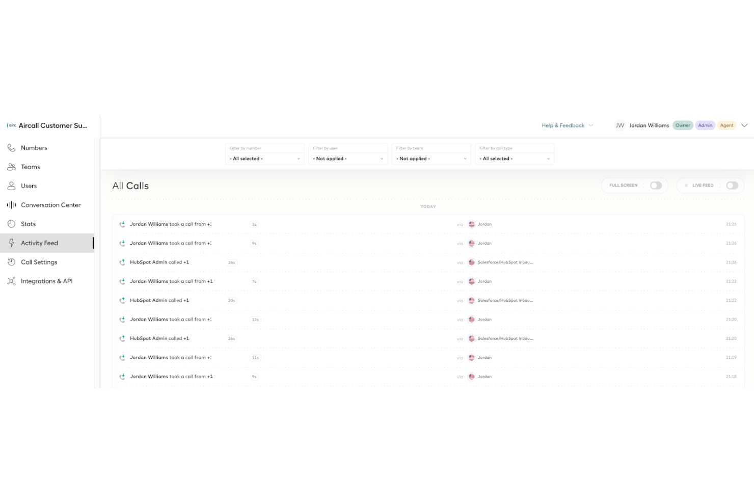 Aircall screenshot - 10 Migliori Strumenti Software IVR a Confronto per 2026