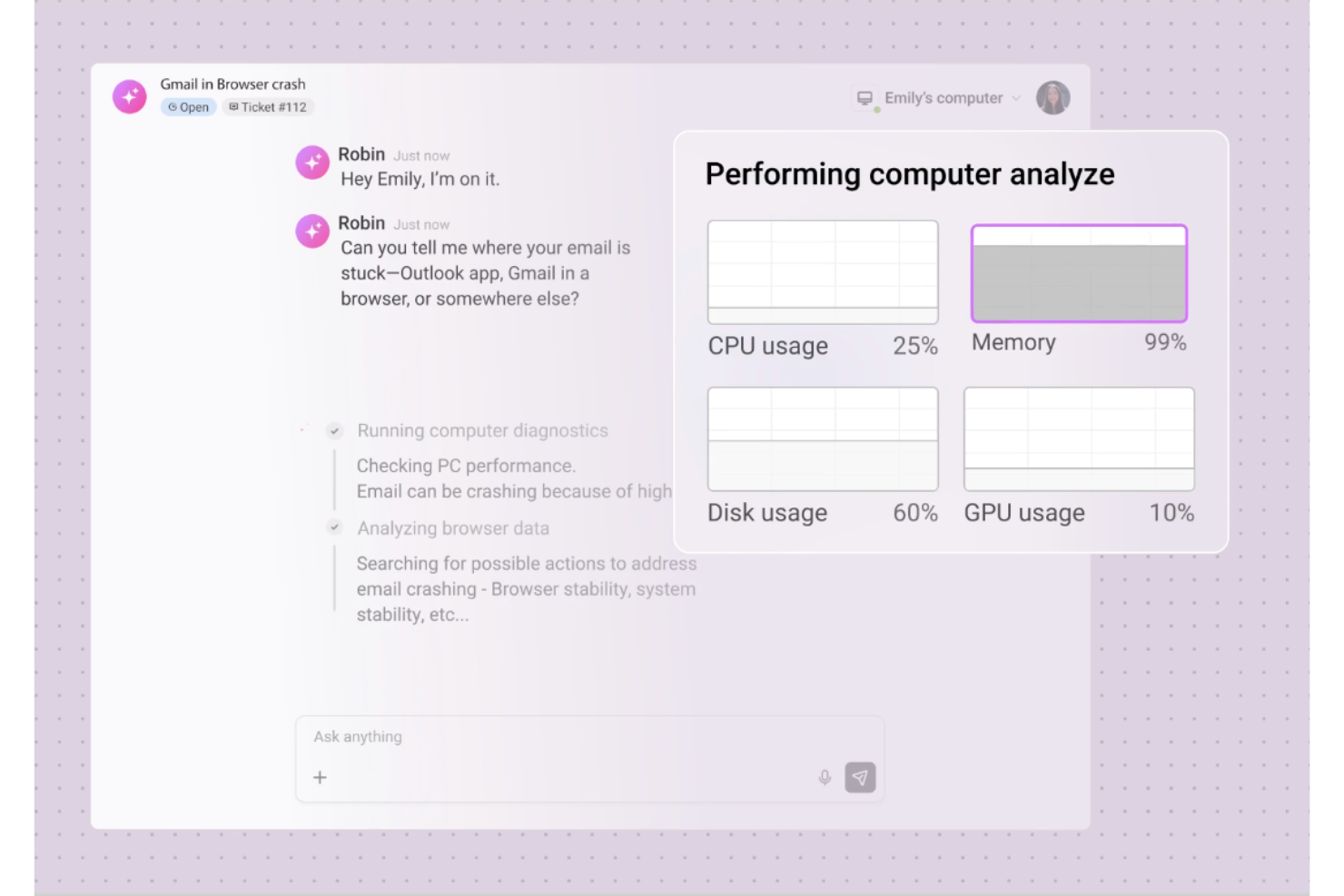 Robin Autonomous IT screenshot - 10 migliori alternative a ServiceNow recensite nel 2026