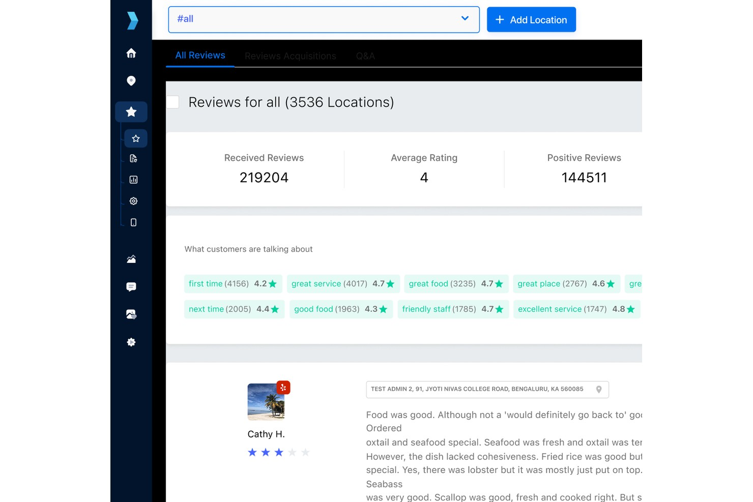 Synup screenshot - 10 Migliori Software di Gestione delle Recensioni dei Clienti del 2026