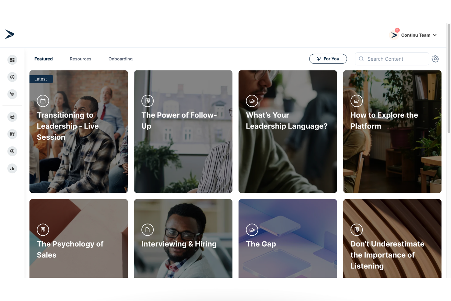 Continu screenshot - 10 Migliori software per l’onboarding clienti del 2026