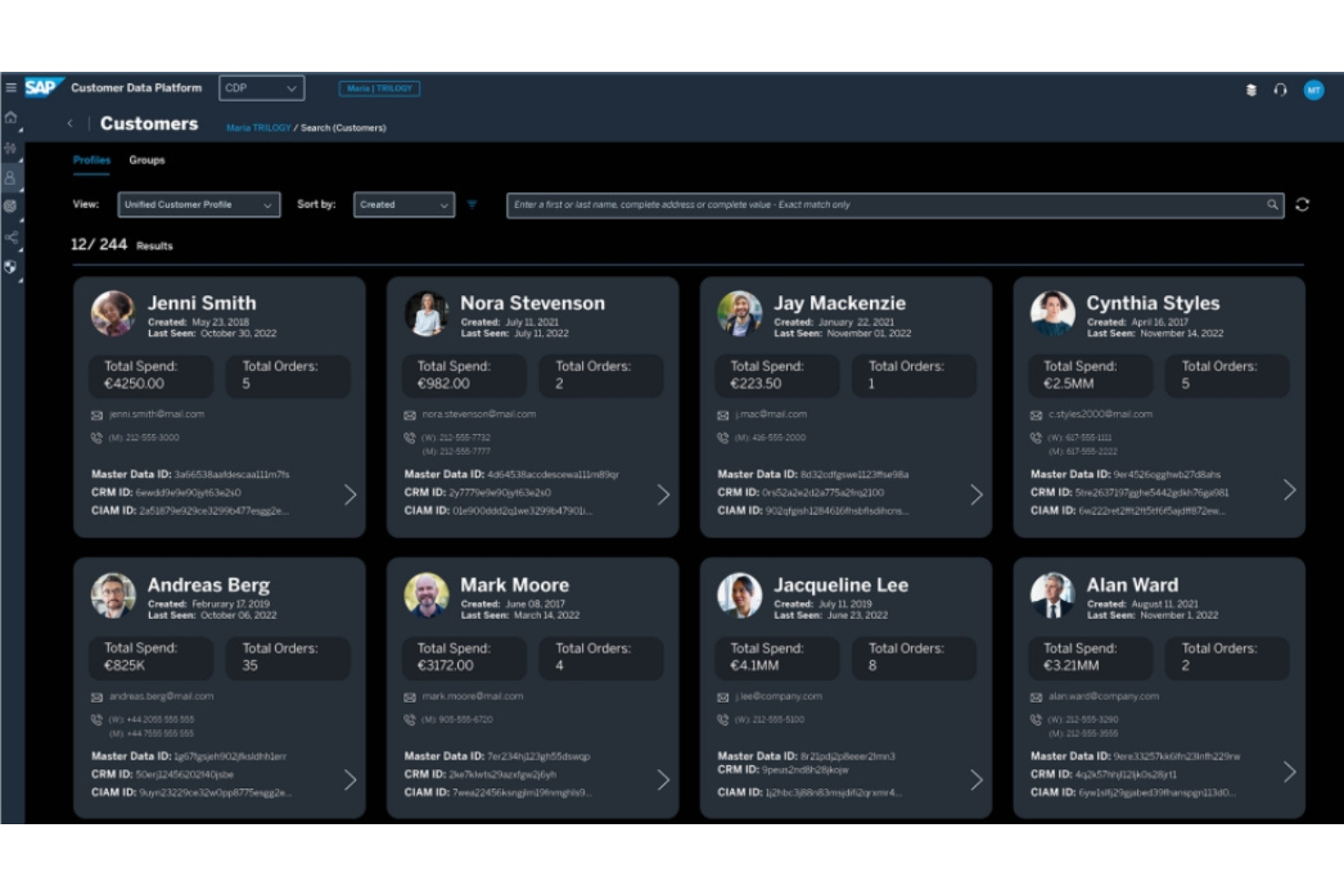 SAP Customer Data Platform screenshot - 10 Mejores Plataformas de Datos de Clientes en el Reino Unido Analizadas en 2026