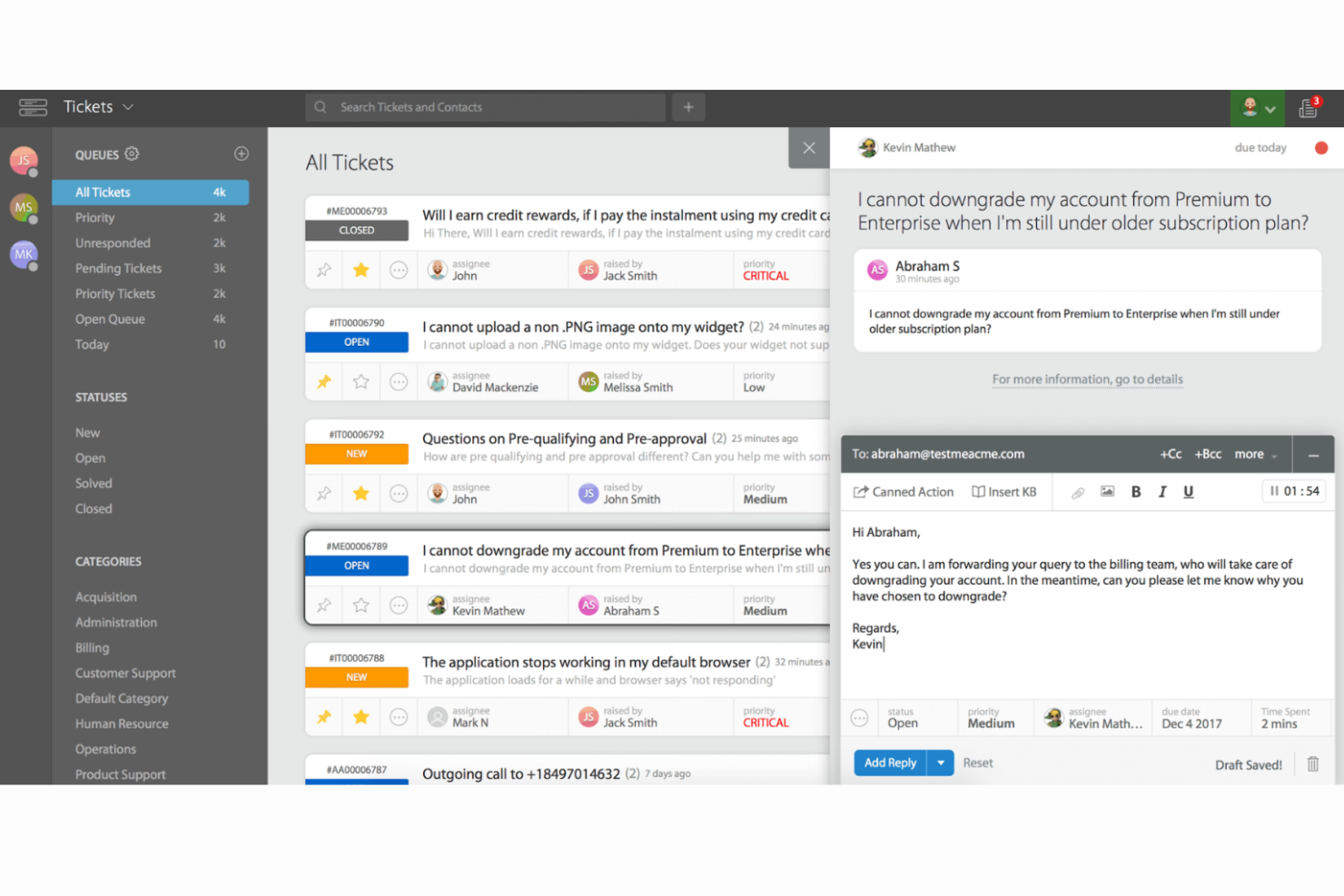 HappyFox Helpdesk screenshot - 10 Mejores Alternativas a osTicket Analizadas en 2026