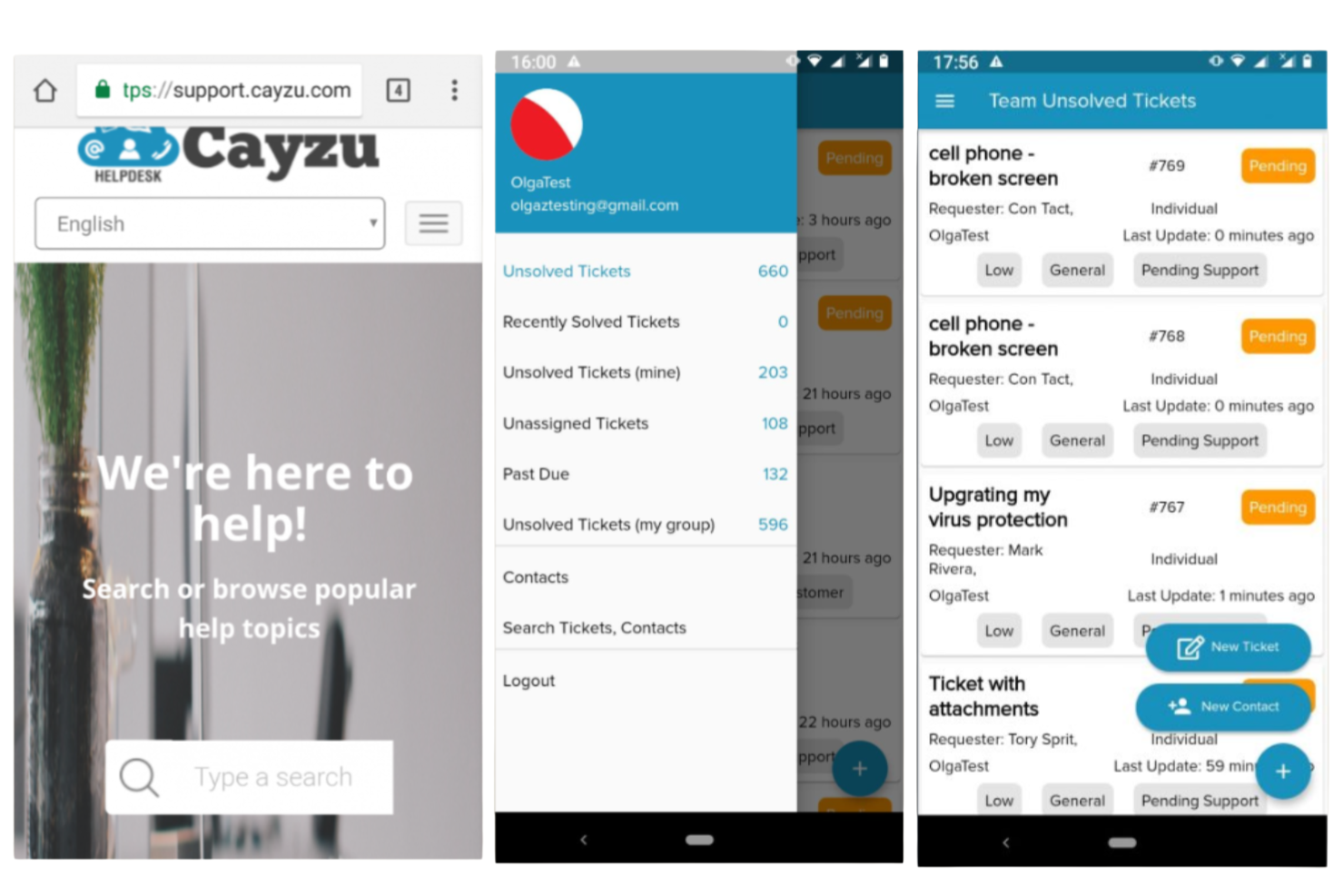Cayzu screenshot - 10 migliori soluzioni di help desk mobile recensite nel 2026