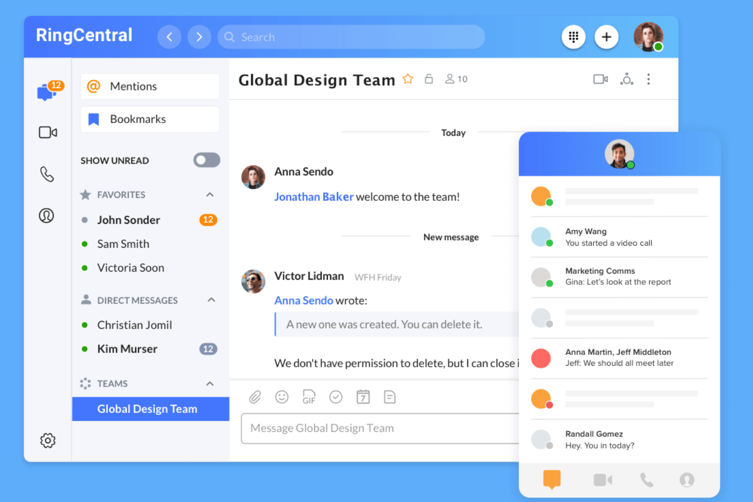 RingCentral screenshot - 10 mejores sistemas de marcación automática para centros de llamadas revisados en 2026