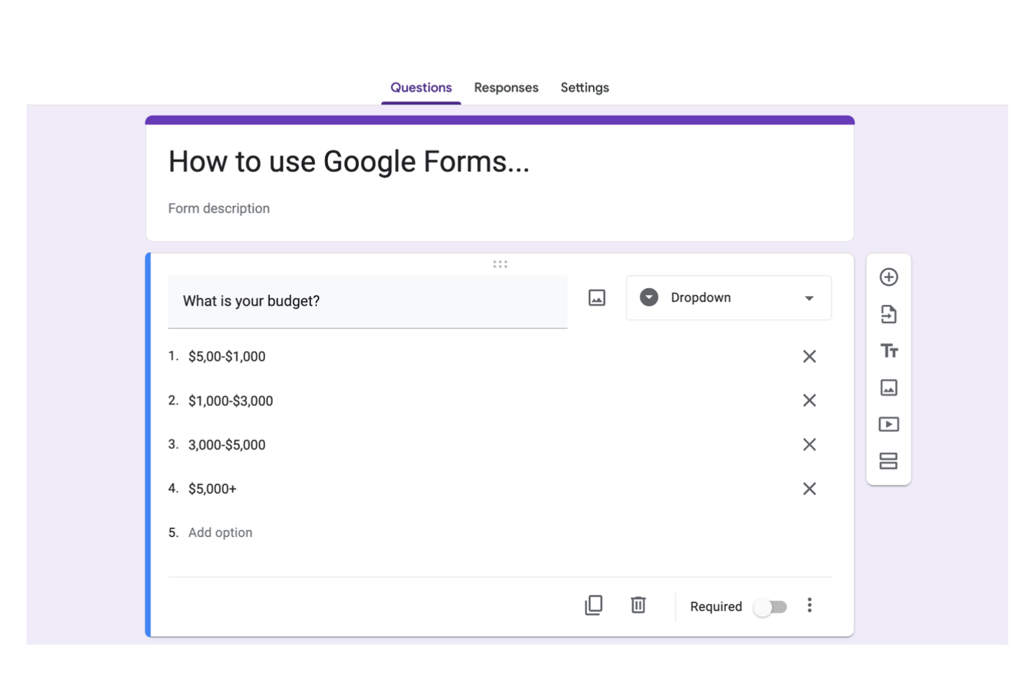 Google Forms screenshot - 10 migliori alternative a Qualtrics recensite nel 2026