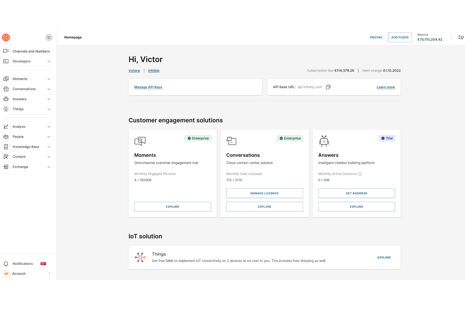 Infobip screenshot - 10 migliori alternative a Twilio per 2026