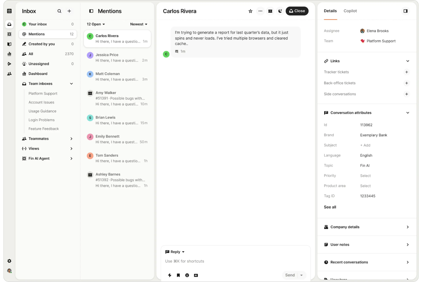 Intercom screenshot - 10 migliori soluzioni di help desk automatizzato recensite nel 2026