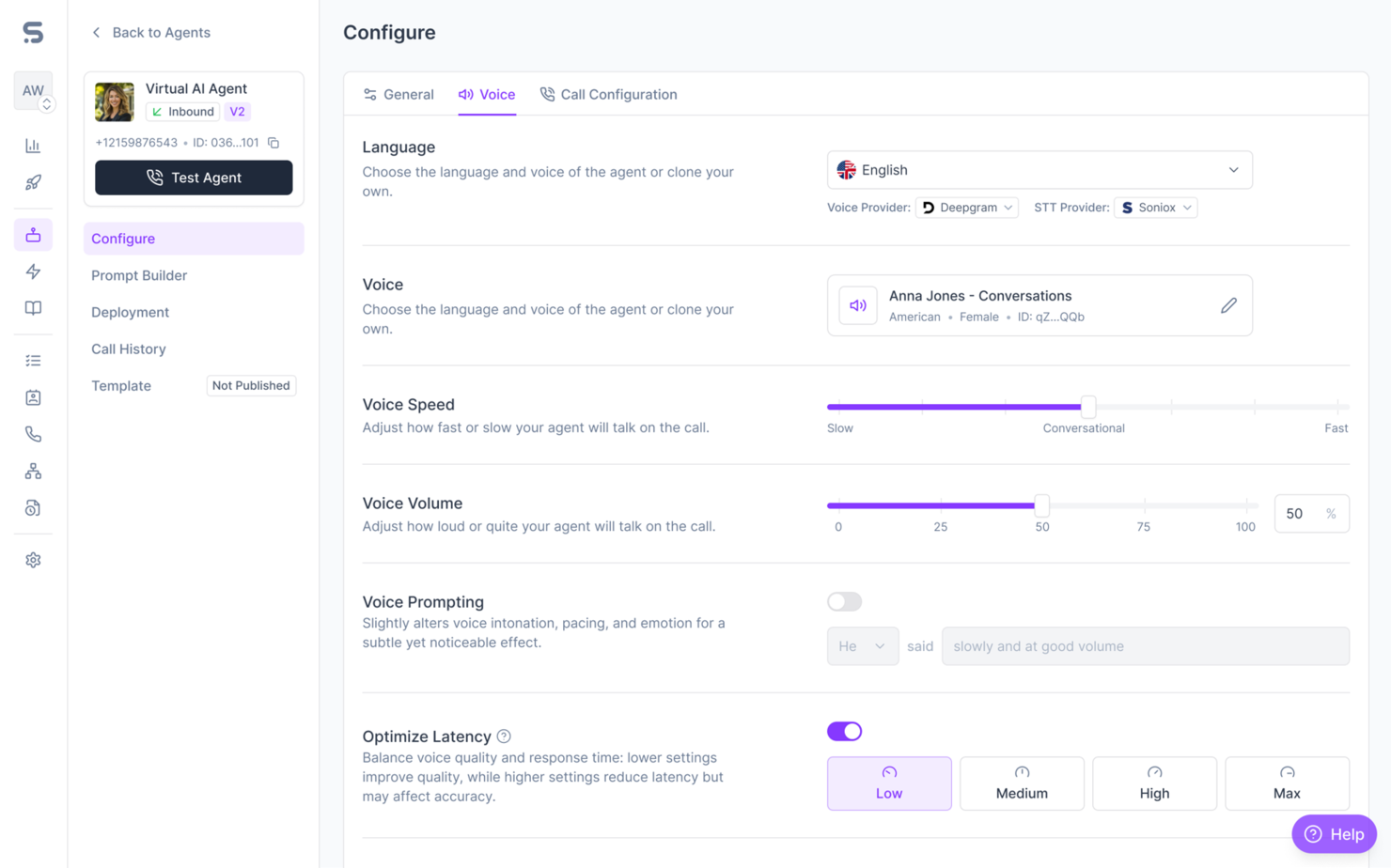 Synthflow AI screenshot - 10 Mejores Agentes de Llamadas con IA Revisados en 2026