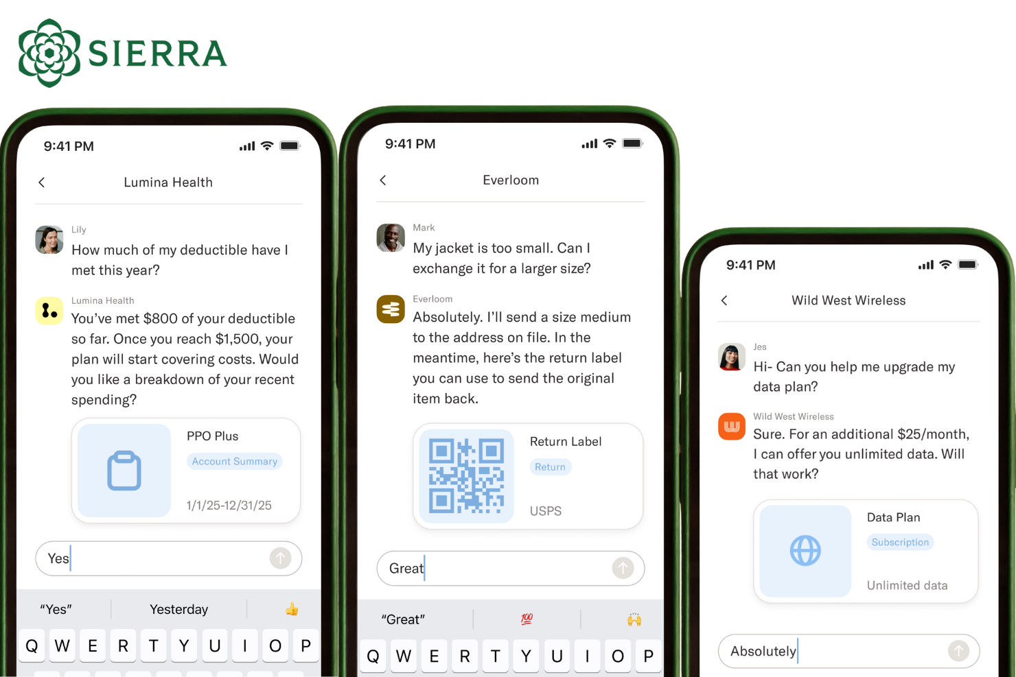 Sierra screenshot - 10 Mejores Agentes de Llamadas con IA Revisados en 2026