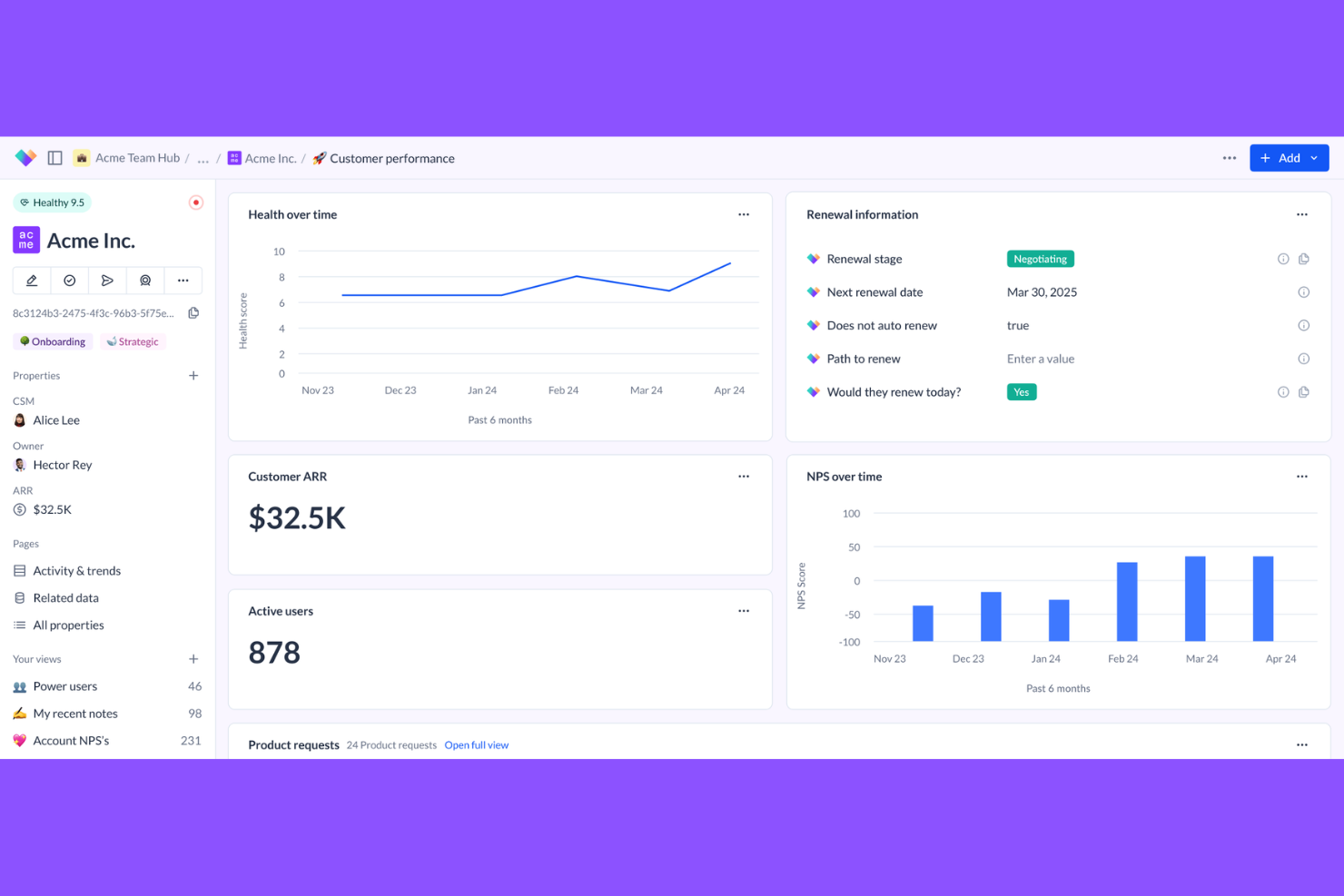 Vitally screenshot - 10 Mejores herramientas de IA para éxito del cliente en 2026