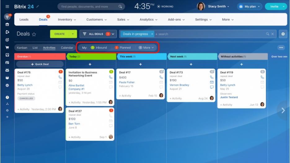 Bitrix24 screenshot - 10 Migliori software gratuiti per call center AI recensiti nel 2026