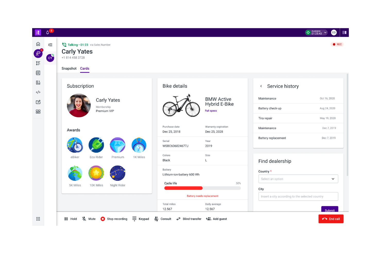 Talkdesk screenshot - 10 migliori alternative a Five9 recensite nel 2026
