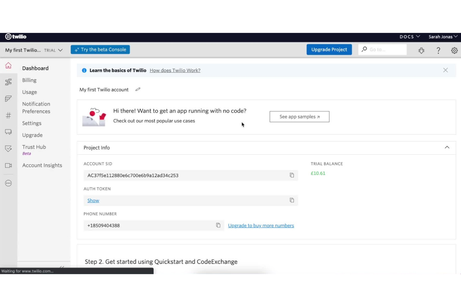 Twilio screenshot - 10 Mejores Plataformas de Datos de Clientes para Seguros en 2026
