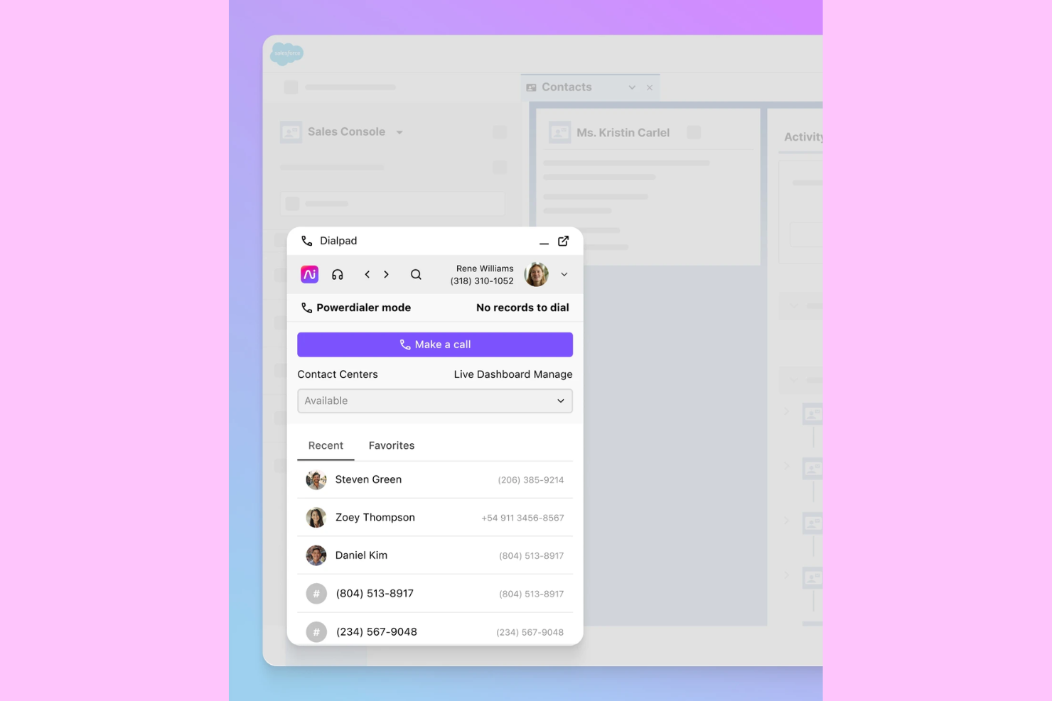 Dialpad screenshot - 10 migliori sistemi di composizione automatica per call center recensiti nel 2026