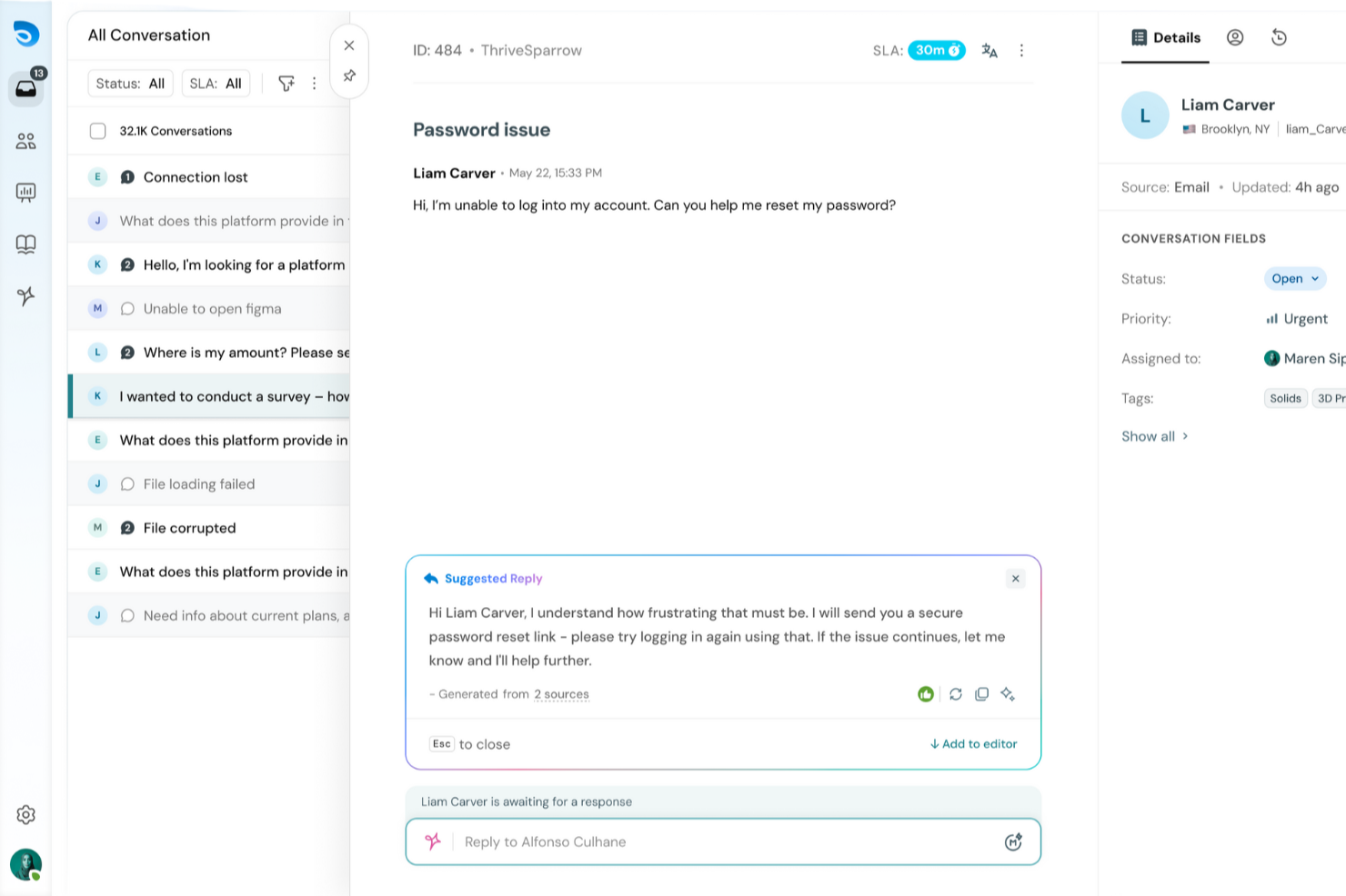 SparrowDesk screenshot - 10 migliori alternative a Intercom recensite nel 2026
