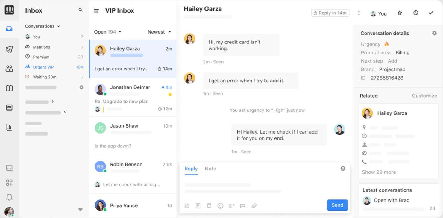 Intercom screenshot - 10 Mejores Alternativas a Freshdesk Analizadas en 2026
