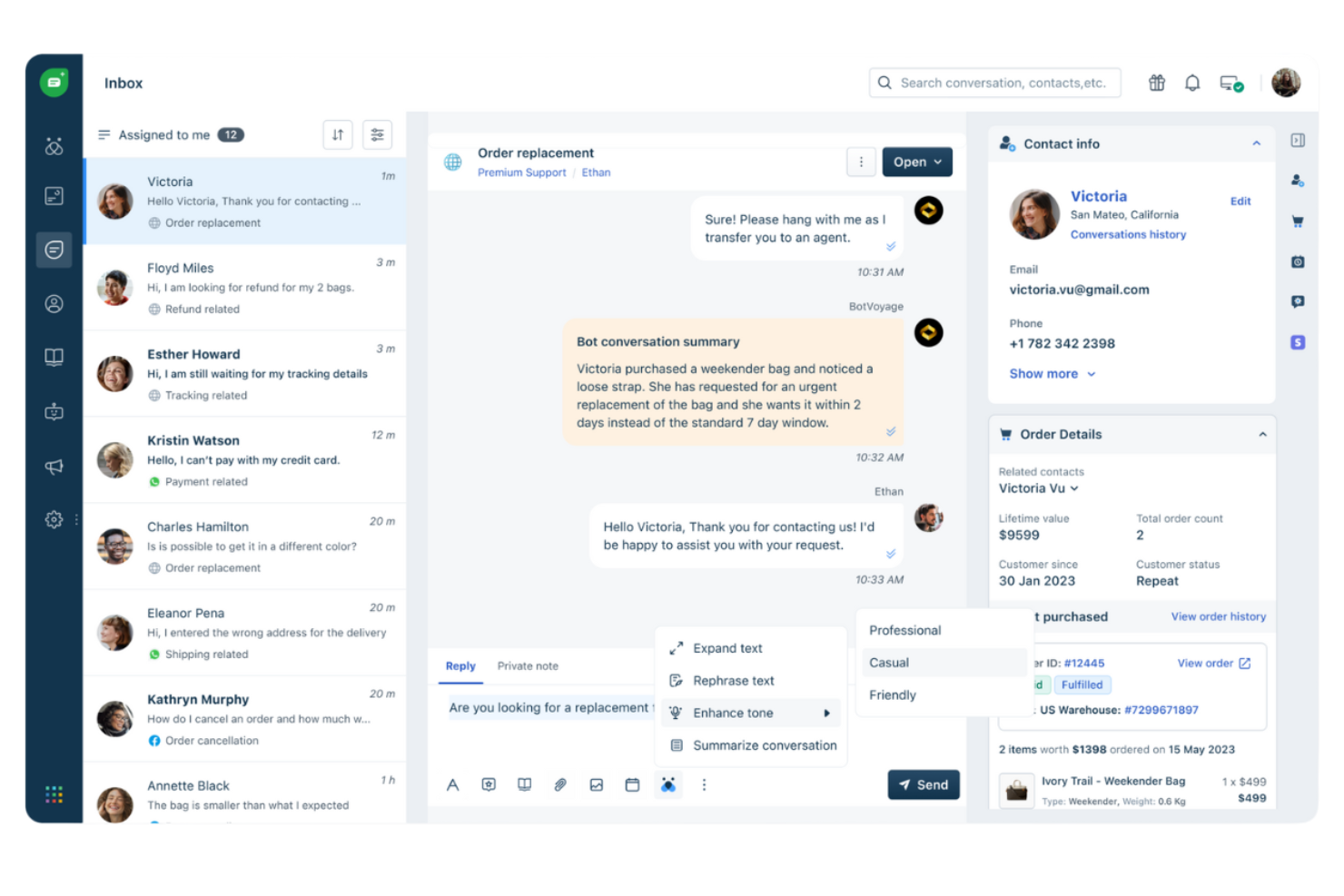 Freshdesk screenshot - 10 Migliori Soluzioni di Assistenza Clienti AI nel 2026